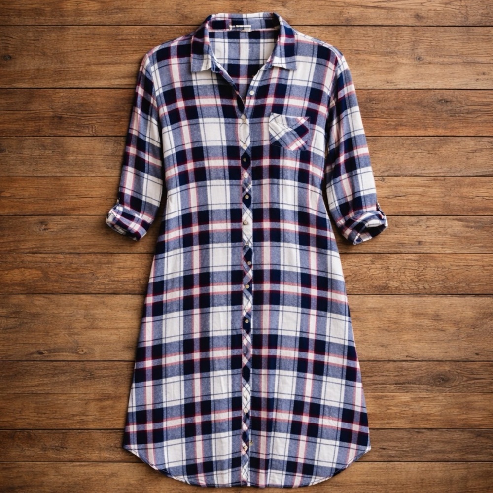 beachlunchlounge Plaid Midi Dress